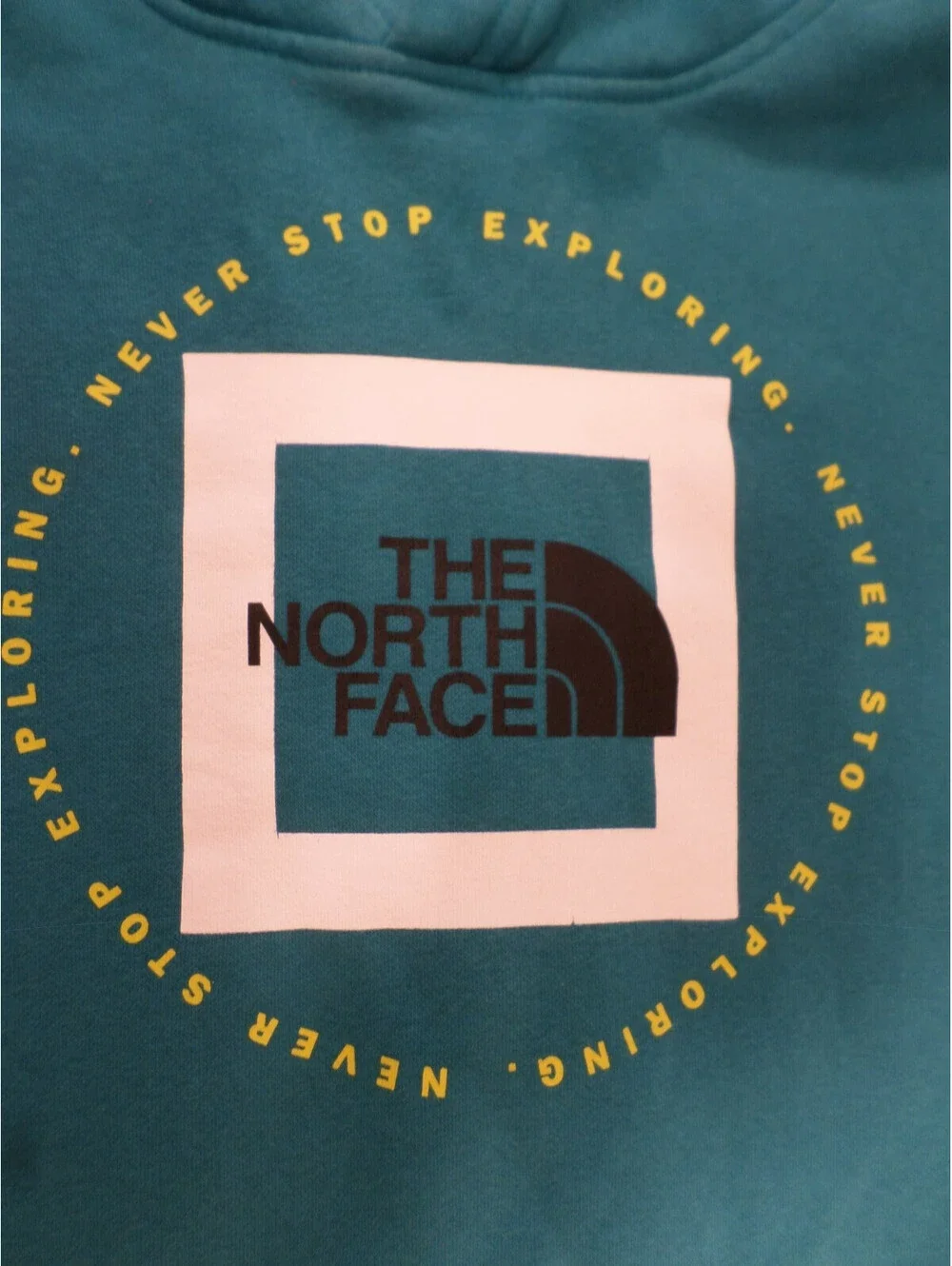 DESIGNER THE NORTH FACE COTTON BLEND WARM PULLOVER TEAL HOODIE MEN'S SIZE MEDIUM